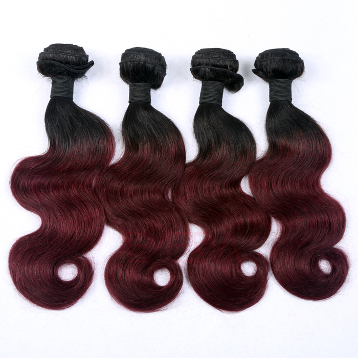 EMEDA 100% Peruvian hair extensions Body wave Hair products 1B/27 HW042